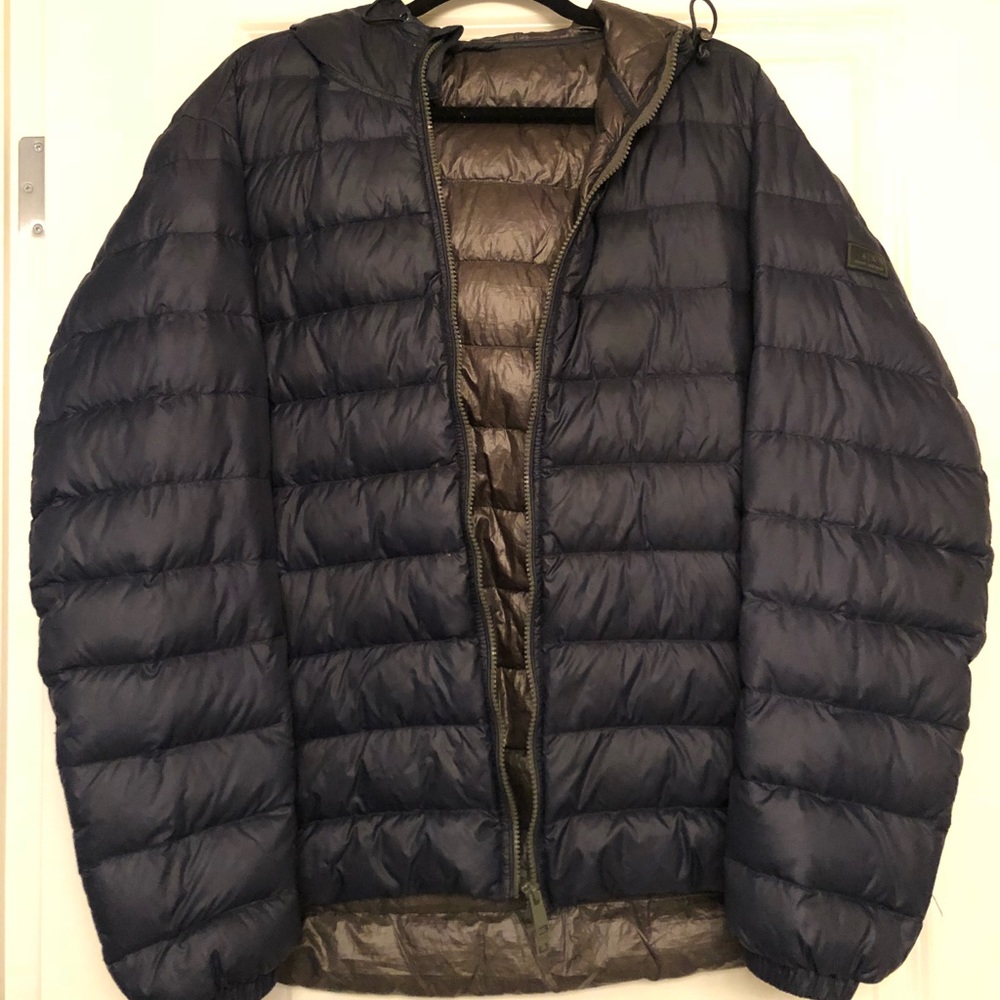 armani exchange down coat ❄️ navy and gray